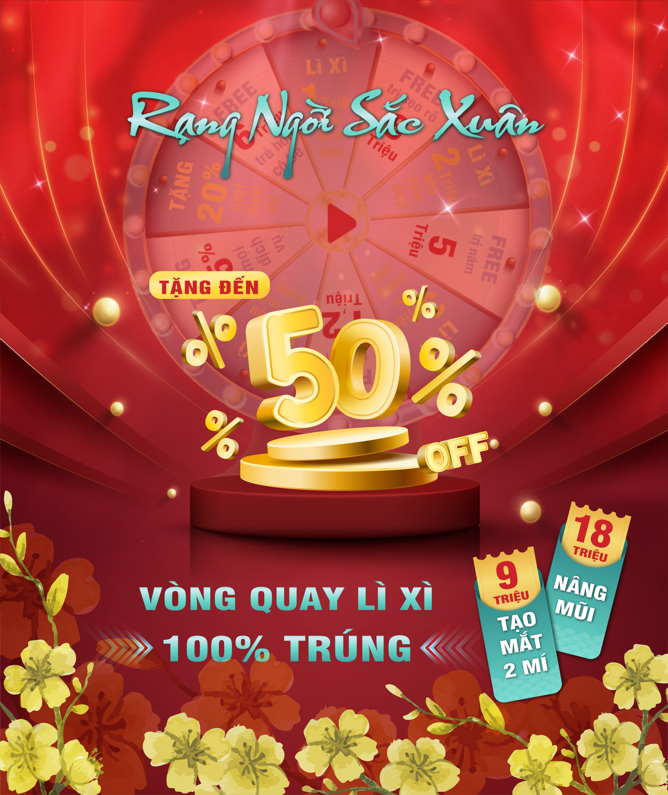 Ưu đãi Tháng 01 2023 | “Rạng Ngời Sắc Xuân” - OFF 50%