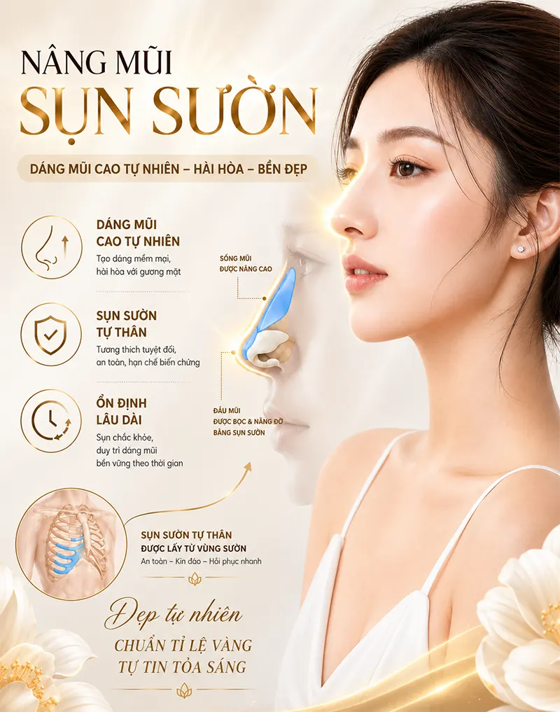 Nâng mũi sụn sườn