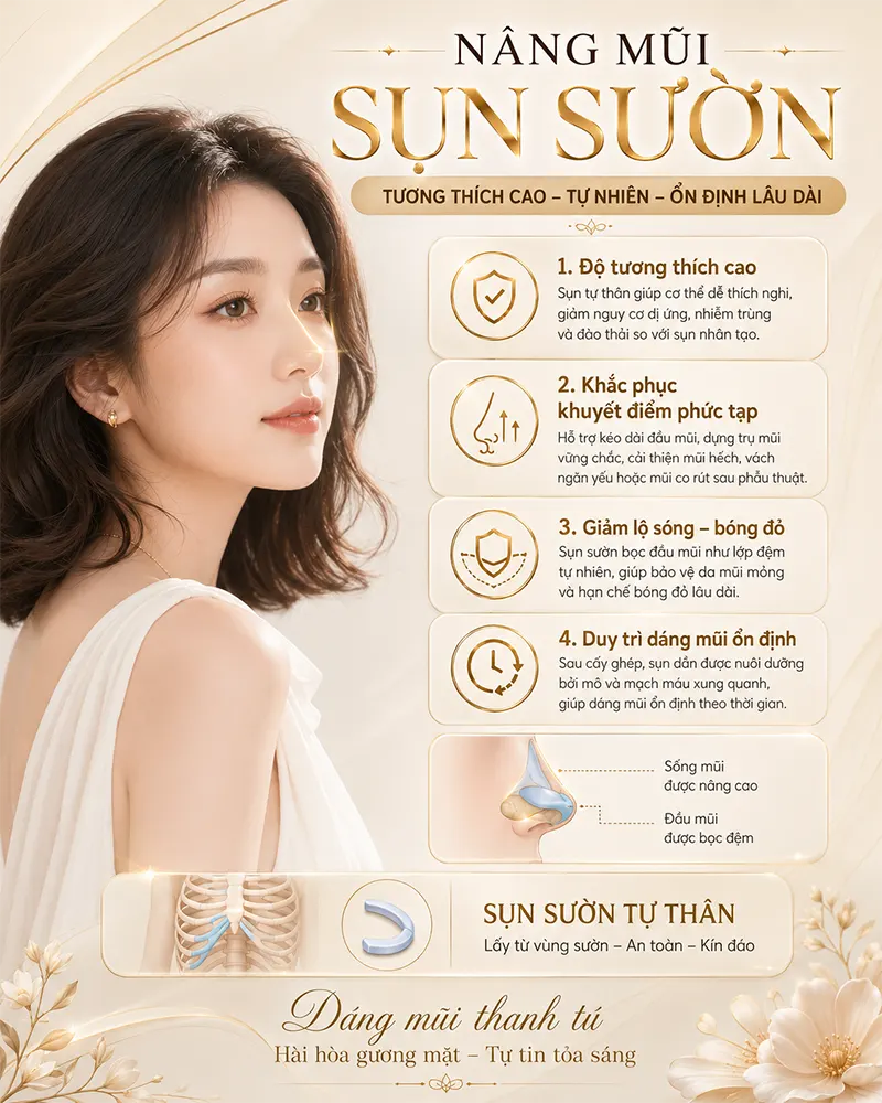 Nâng mũi sụn sườn