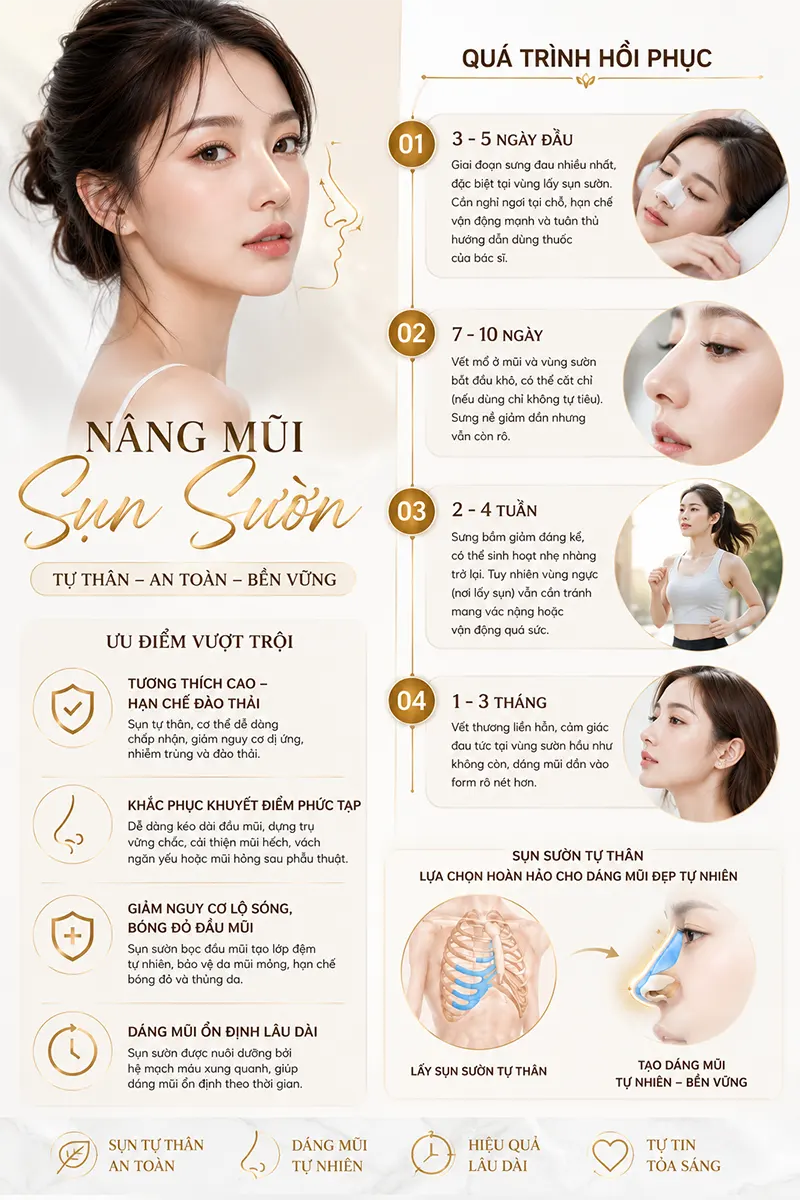 Nâng mũi sụn sườn