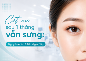 Cắt mí sau 1 tháng vẫn sưng: Nguyên nhân & Bác sĩ giải đáp