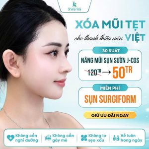 Nâng mũi sụn sườn J-Cos - Xóa mũi tẹt cho thanh thiếu niên Việt
